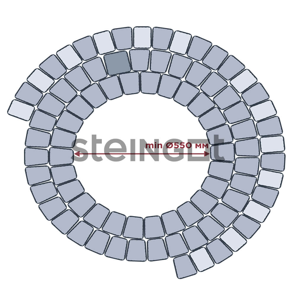 Тротуарная плитка Классика Арко "Bianco Nero" 60мм, STEINGOT